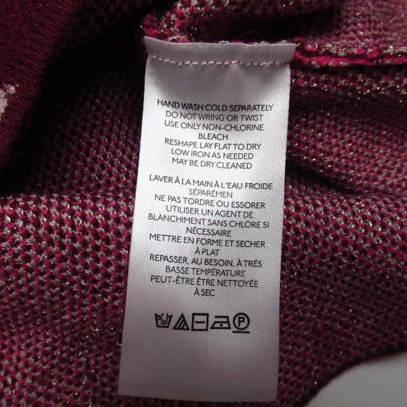 By Anthropologie The Beatriz Mock-Neck Sweater Pink Lurex Combo - XS - Picture 8 of 13